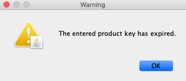 产品密钥验证错误